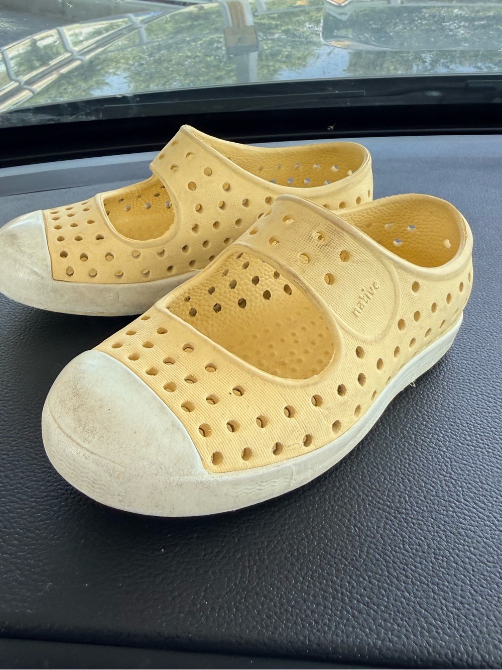Native Shoes Kids Yellow Mary Jane Water Shoes